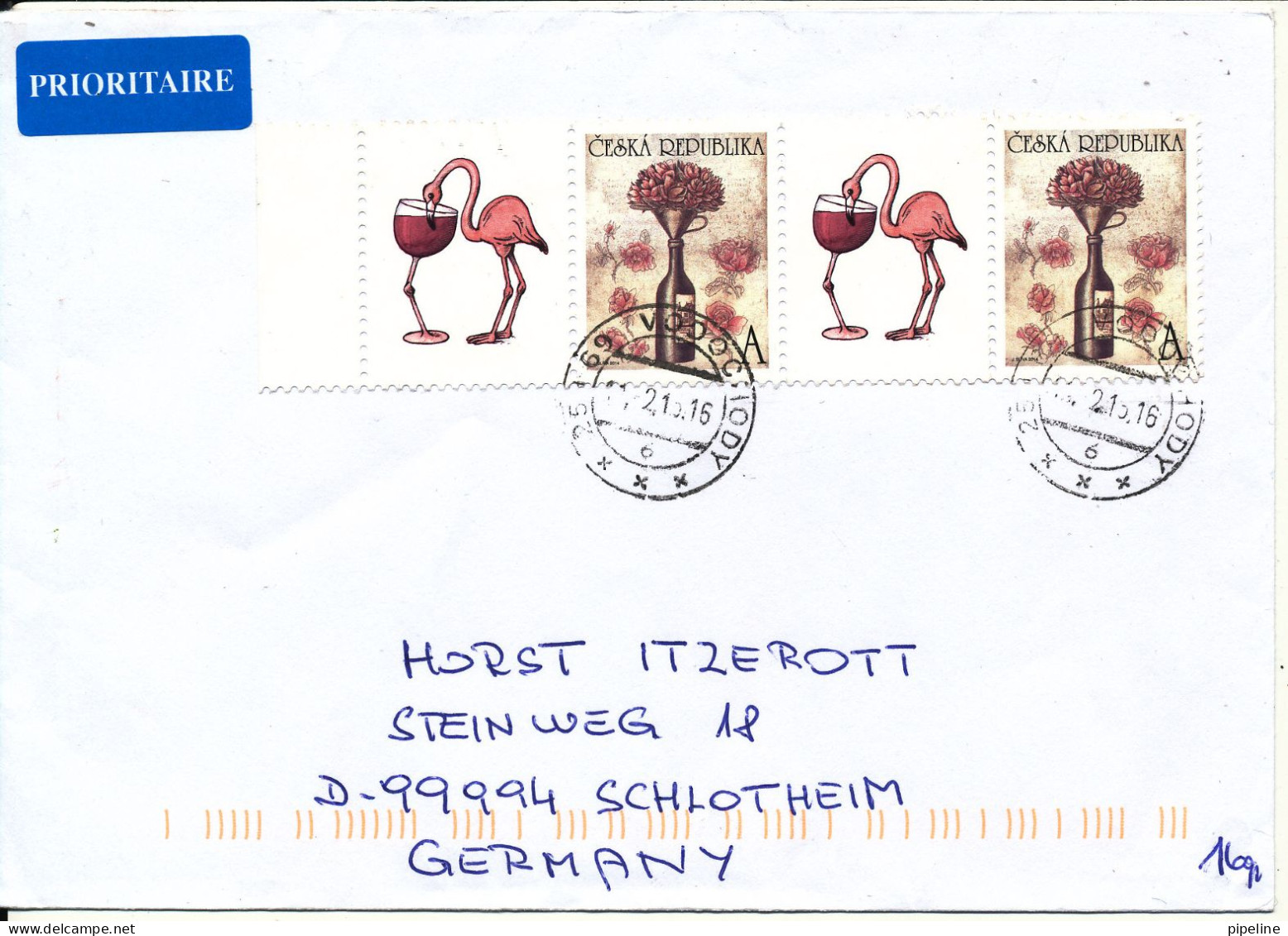 Czech Republic Cover Sent To Germany 2015 - Storia Postale