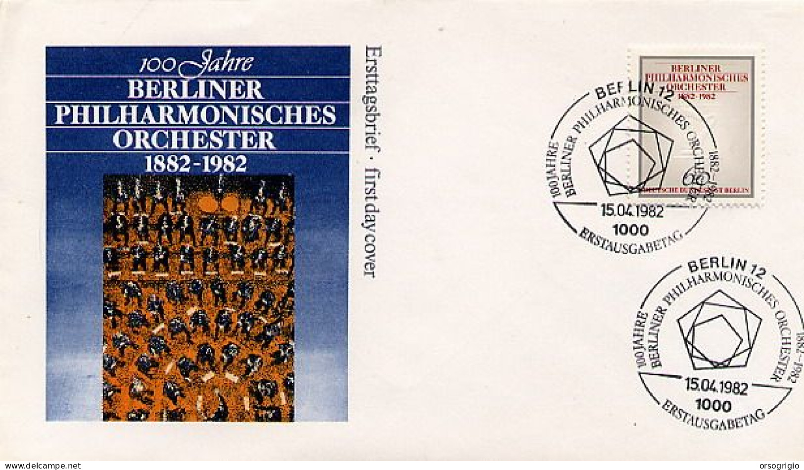 GERMANY - DEUTSCHE - FDC 1982 -  BERLINER PHILARMONISCHES ORCHESTER - 1981-1990