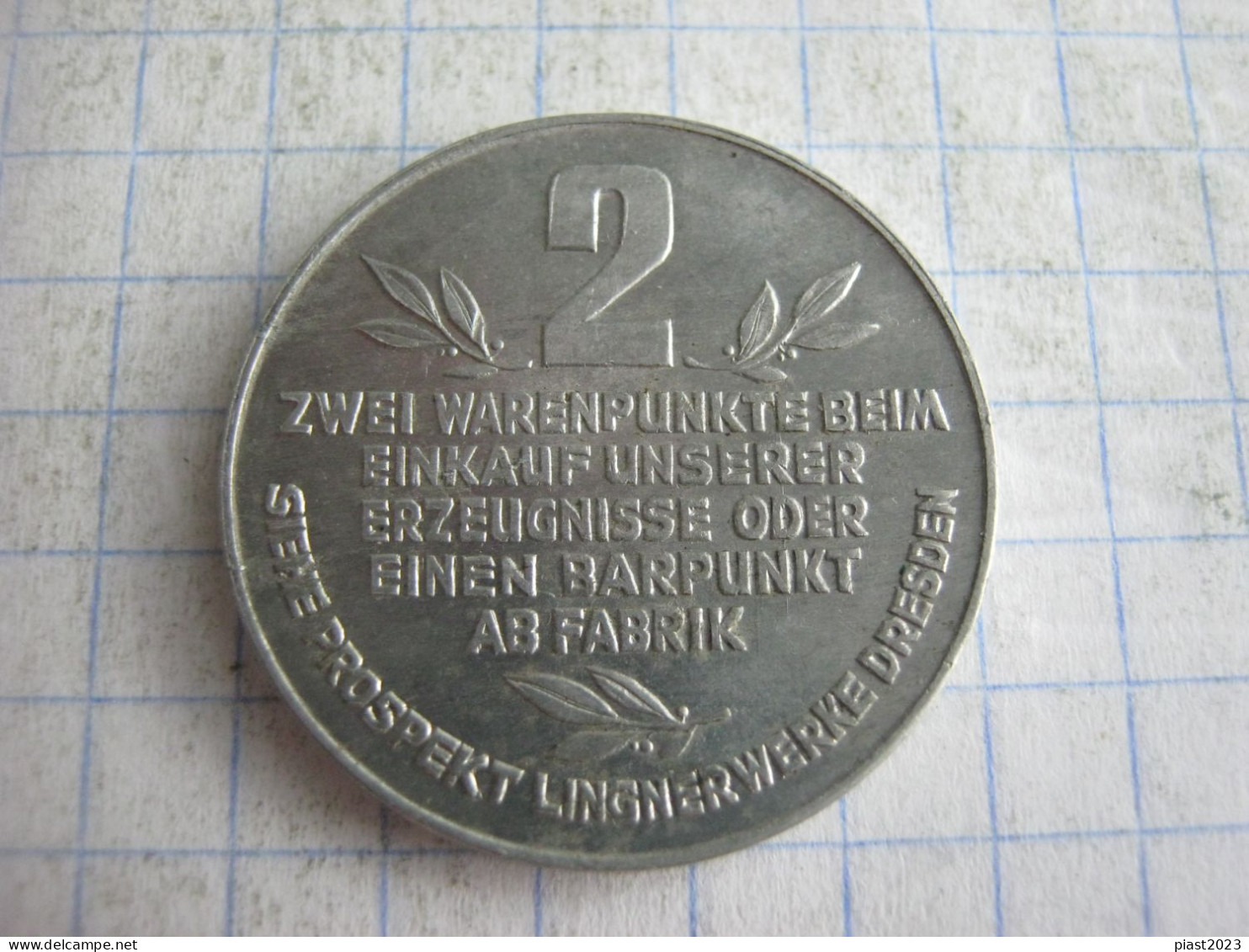 Germany Trade Token 2 Warenpunkte ( Linger Werke Dresden 1932 ) - Firma's