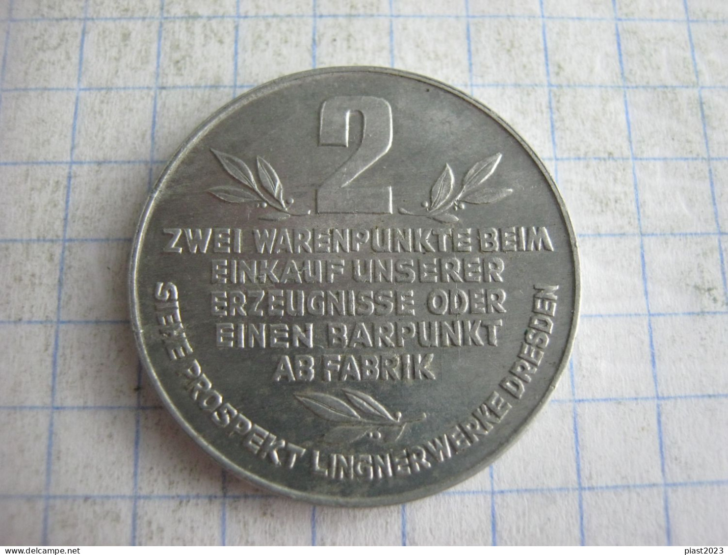 Germany Trade Token 2 Warenpunkte ( Linger Werke Dresden 1932 ) - Professionals/Firms