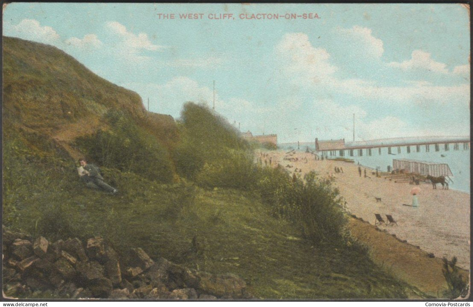 The West Cliff, Clacton-on-Sea, Essex, 1905 - IXL Series Postcard - Clacton On Sea