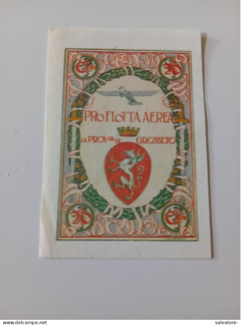 MARCA DA BOLLO PRO FLOTTA AEREA PROVINCIA DI GROSSETO - Revenue Stamps