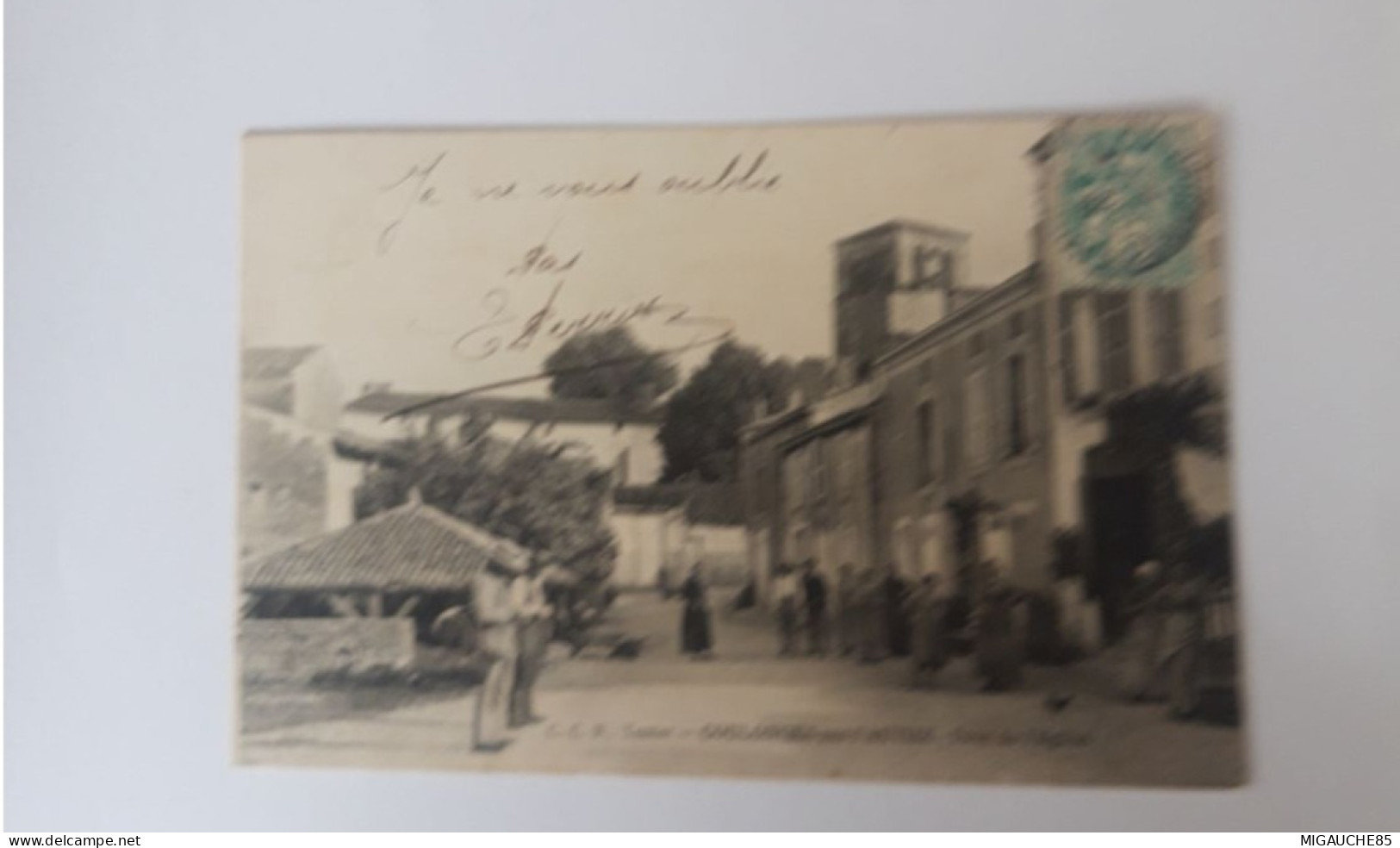 Carte  Postale   COULONGES  SUR L AUTIZE  TOUR DE  L Eglise  1906 - Coulonges-sur-l'Autize