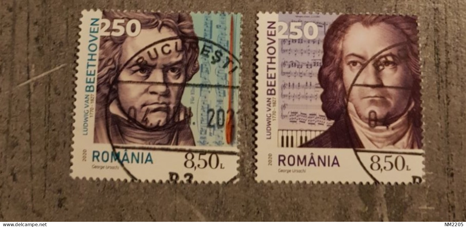 ROMANIA BEETHOVEN  SET USED - Used Stamps