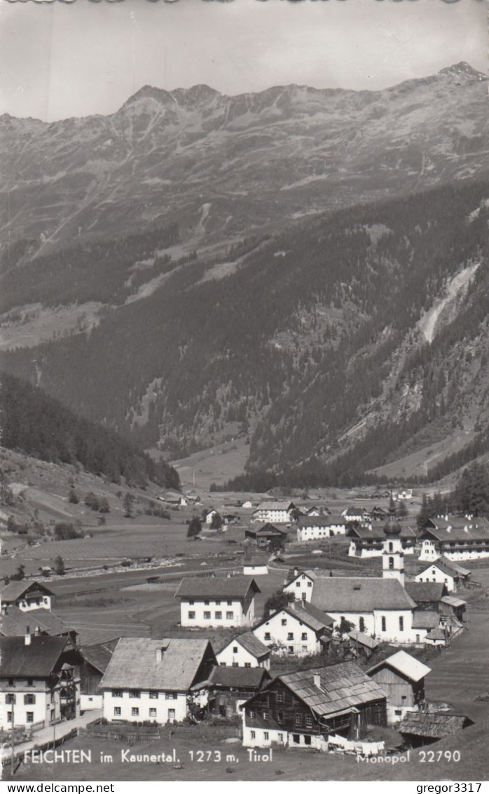 D8209)  FEICHTEN Im KAUNERTAL - Kirche U. Bauernhof Im Vordergrund - Schöne S/W FOTO AK - Kaunertal