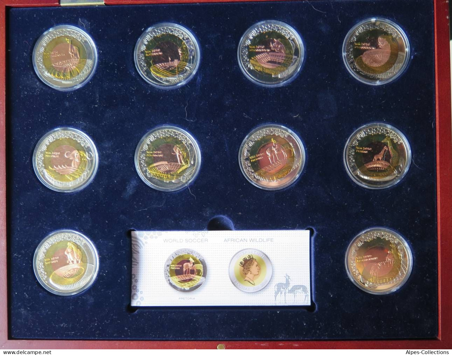 FJIX02 - ILES FIDJI - COFFRET DE 10 MONNAIES - 1 Dollar 2010 - Coupe Du Monde - Figi