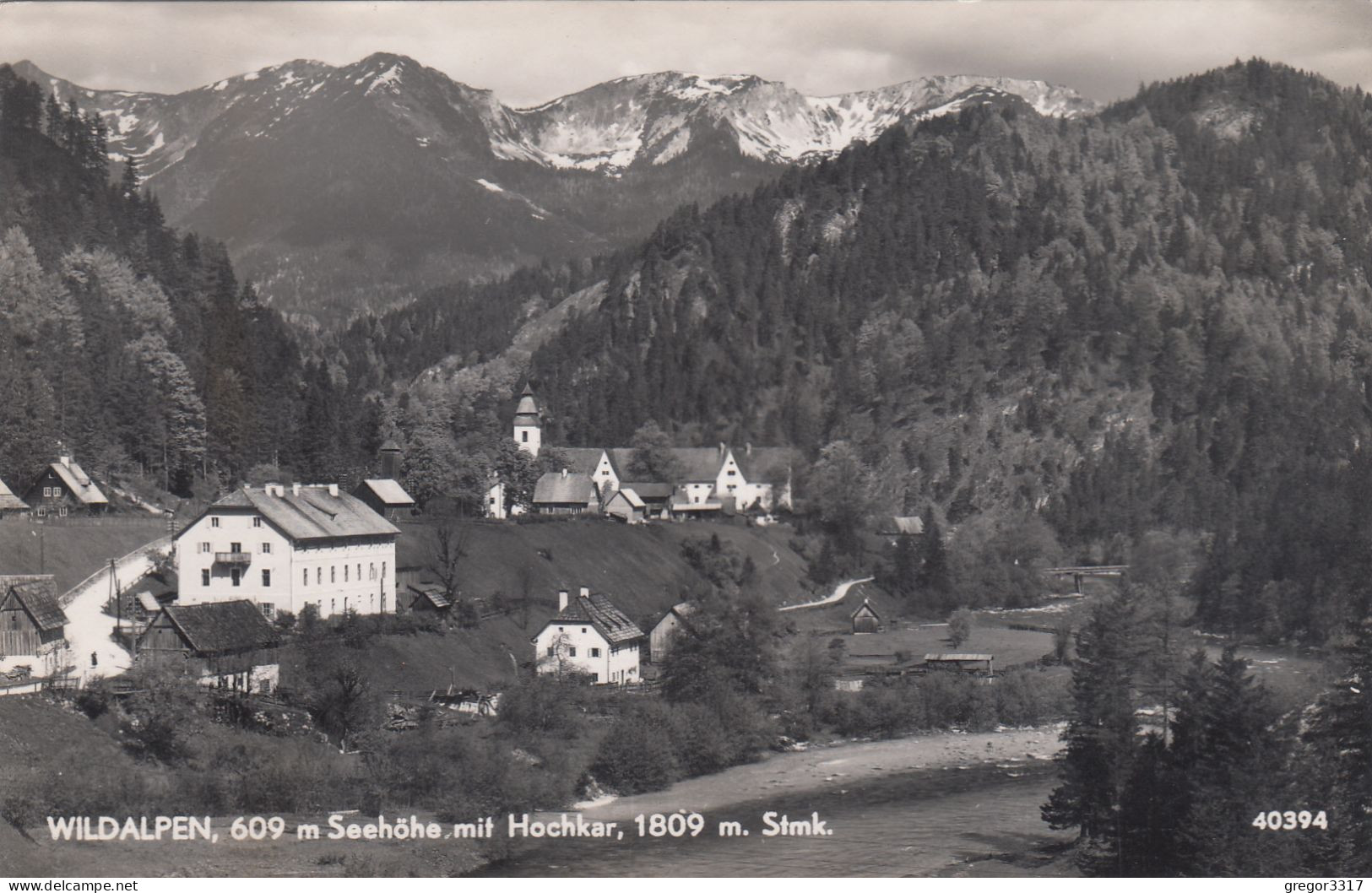 D8212) WILDALPEN - Mit Hochkar - Straße Häsuer Fluss - Steiermark ALT - Wildalpen