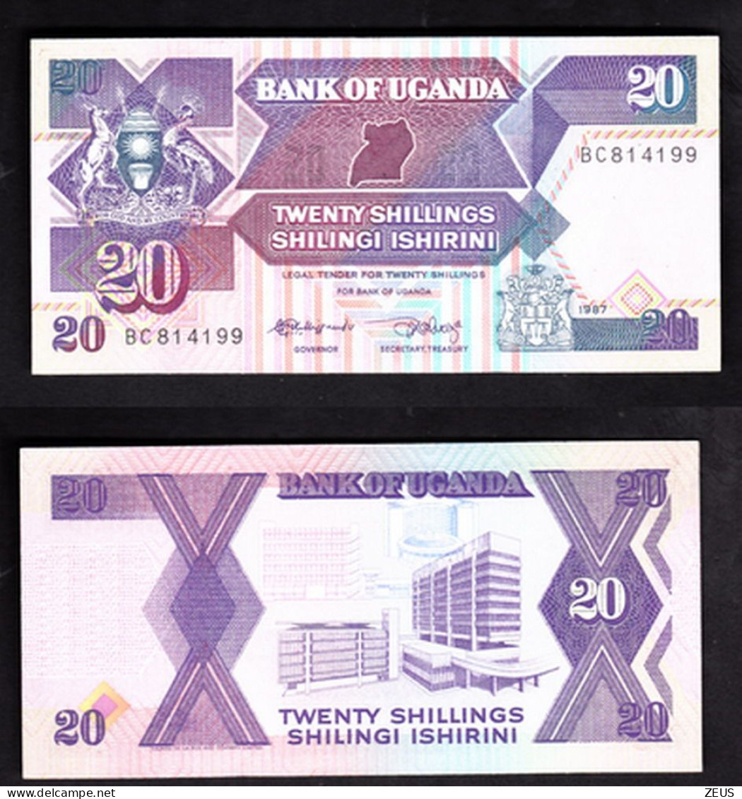 UGANDA 20 SHILLING  1987 PIK 29A FDS - Oeganda