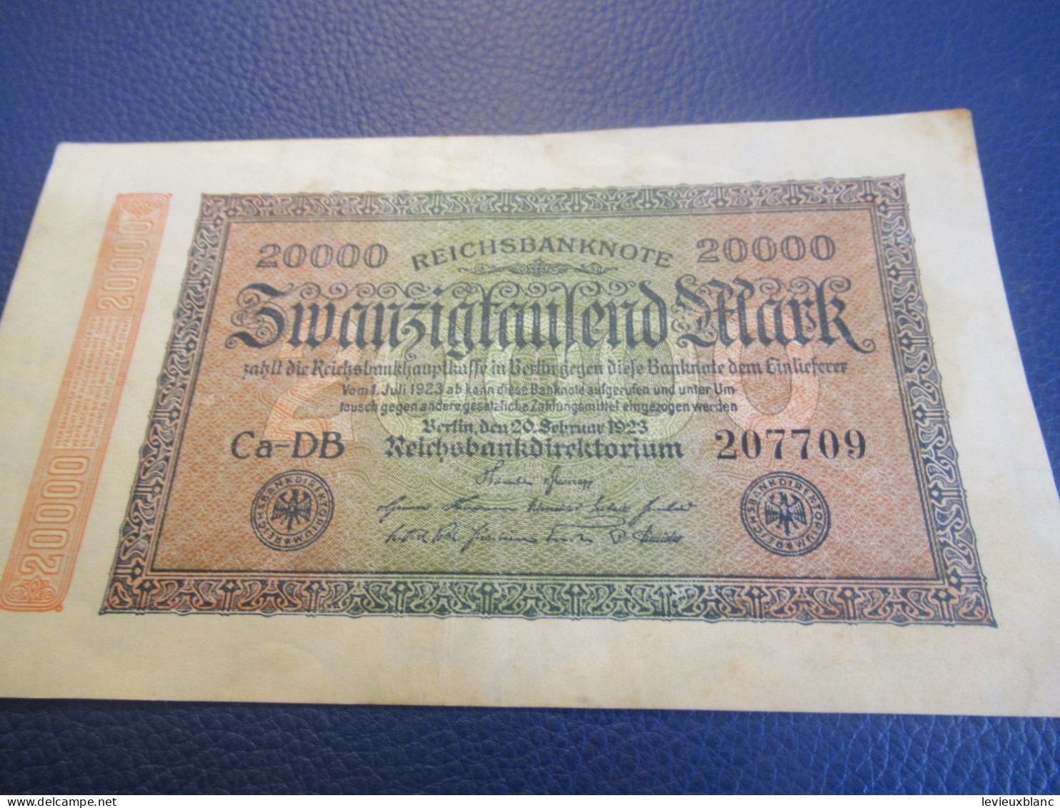 Billet De Banque Ancien /Reichsbanknote/20 000 Mark/ Billet De Banque Allemand/ 1923        BILL234 - 20.000 Mark