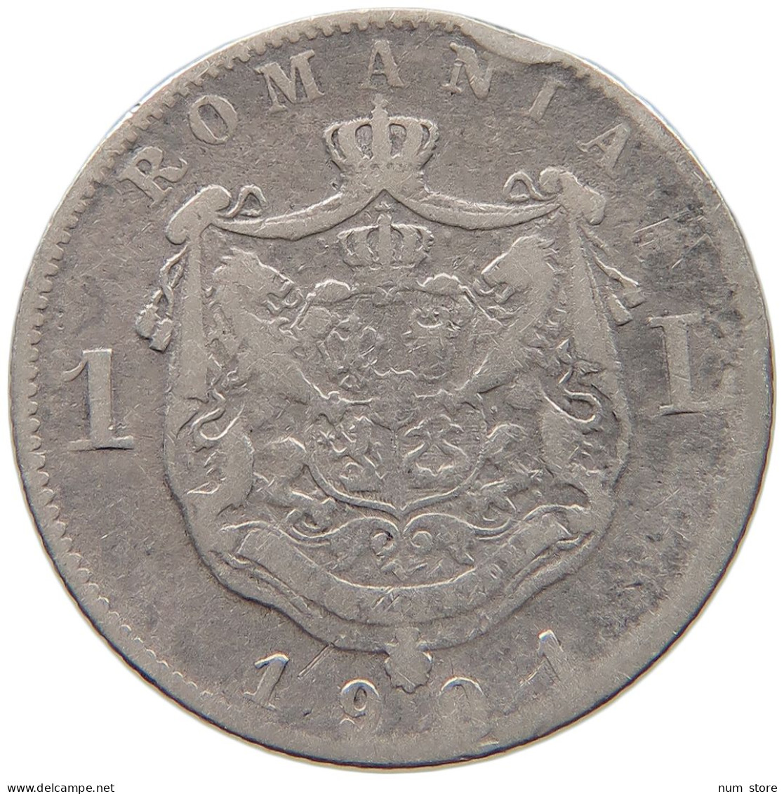 ROMANIA LEU 1901 Carol I. 1866-1914 RARE #c019 0013 - Roumanie