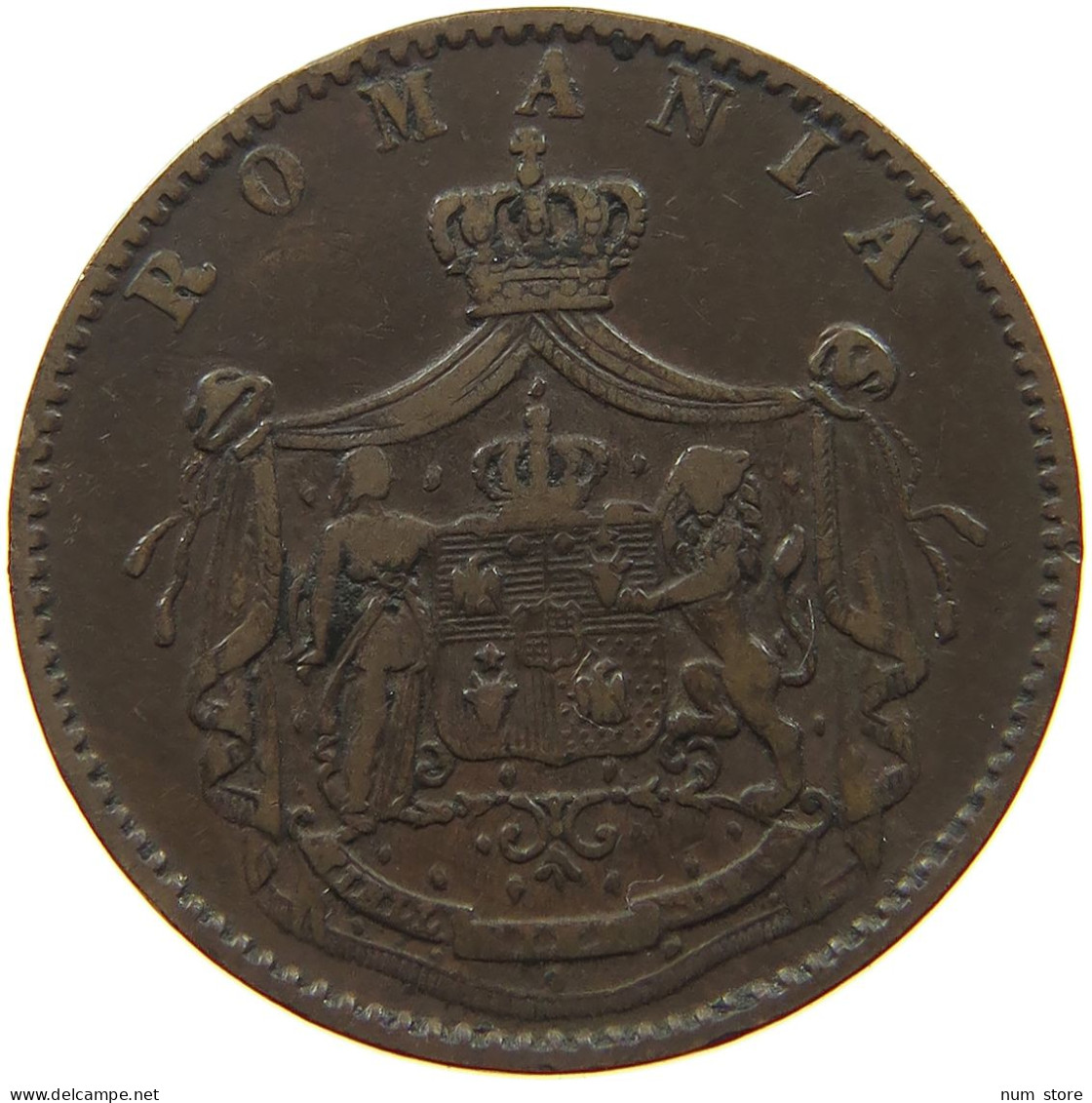 ROMANIA 5 BANI 1867 WATT Carol I. 1866-1914 #a010 0333 - Roumanie