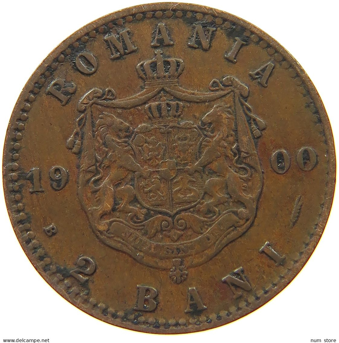 ROMANIA 2 BANI 1900 Carol I. 1866-1914 #s078 0801 - Roumanie