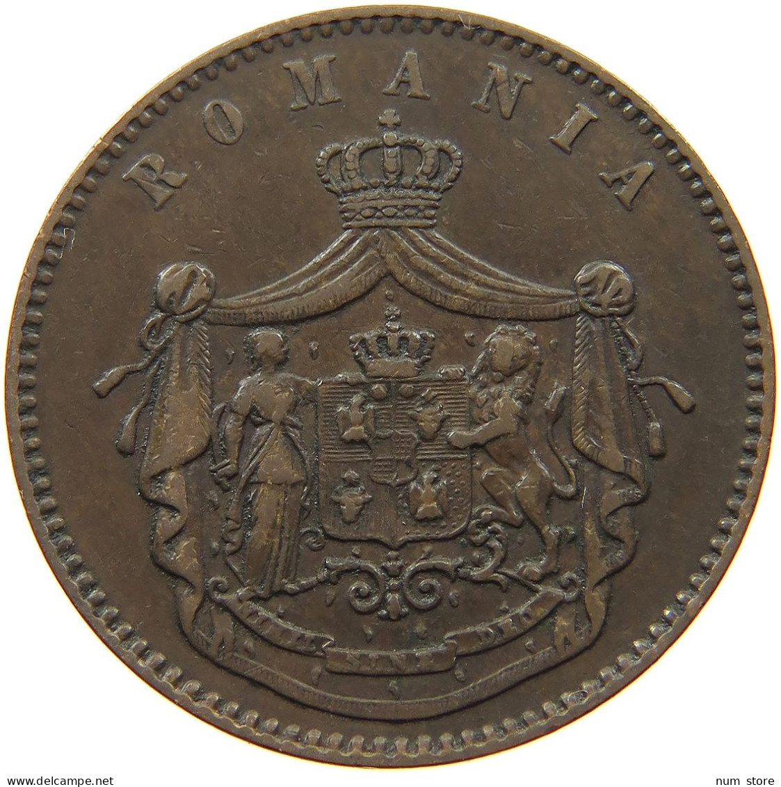 ROMANIA 10 BANI 1867 WATT CO Carol I. 1866-1914 #t145 0361 - Roumanie