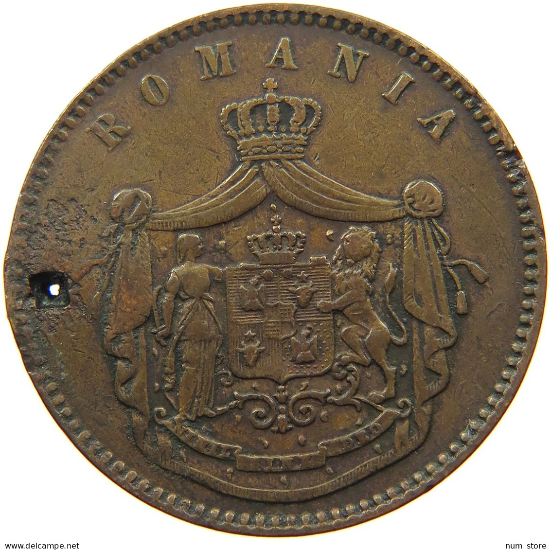ROMANIA 10 BANI 1867 WATT CO Carol I. 1866-1914 #s077 0101 - Roumanie