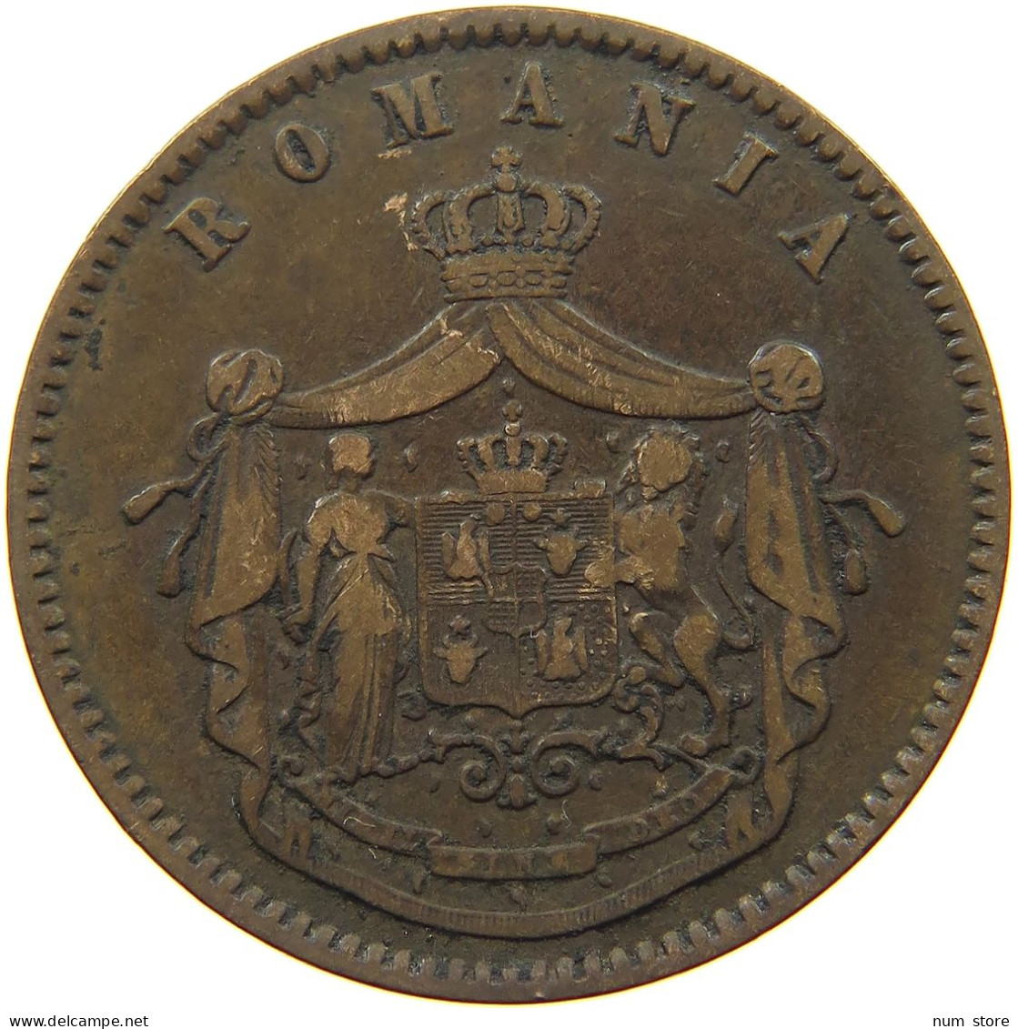 ROMANIA 10 BANI 1867 H Carol I. 1866-1914 #s077 0097 - Roumanie