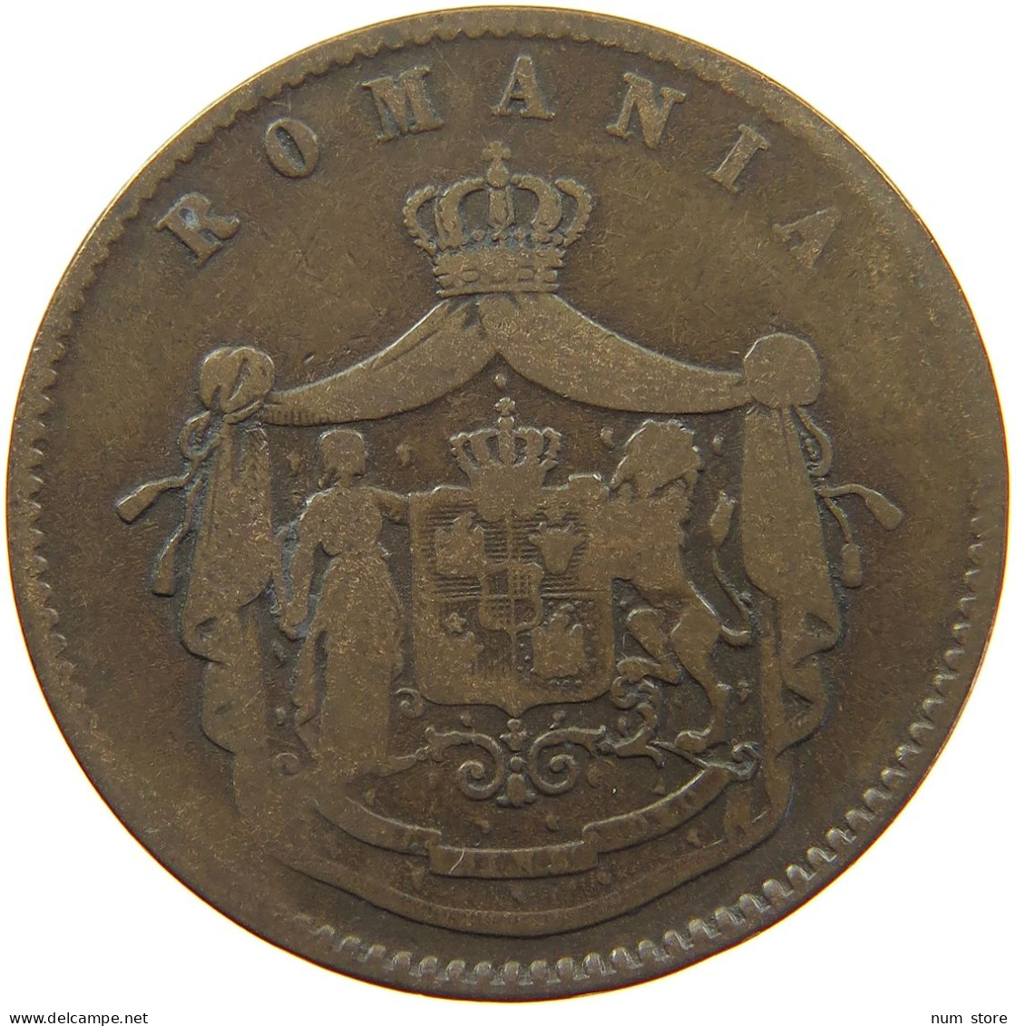 ROMANIA 10 BANI 1867 Carol I. 1866-1914 #s001 0257 - Roumanie