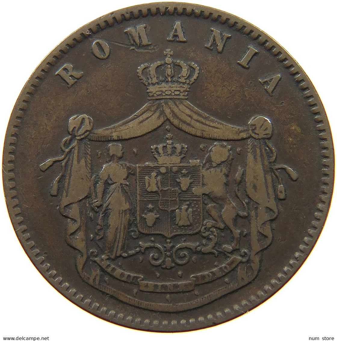ROMANIA 10 BANI 1867 Carol I. 1866-1914 #a008 0343 - Roumanie