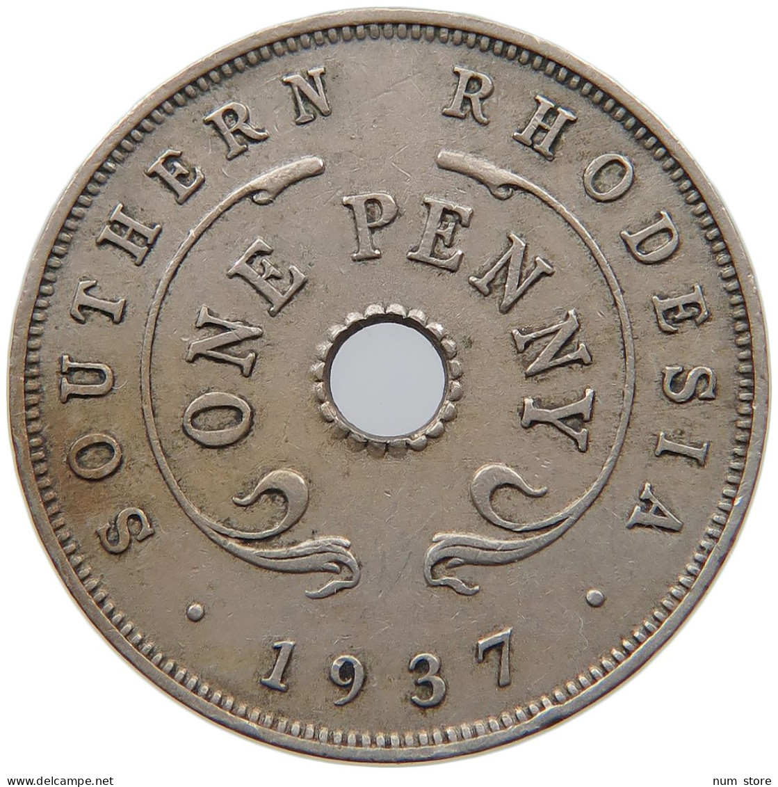 RHODESIA PENNY 1937 George VI. (1936-1952) #s061 0255 - Rhodesia