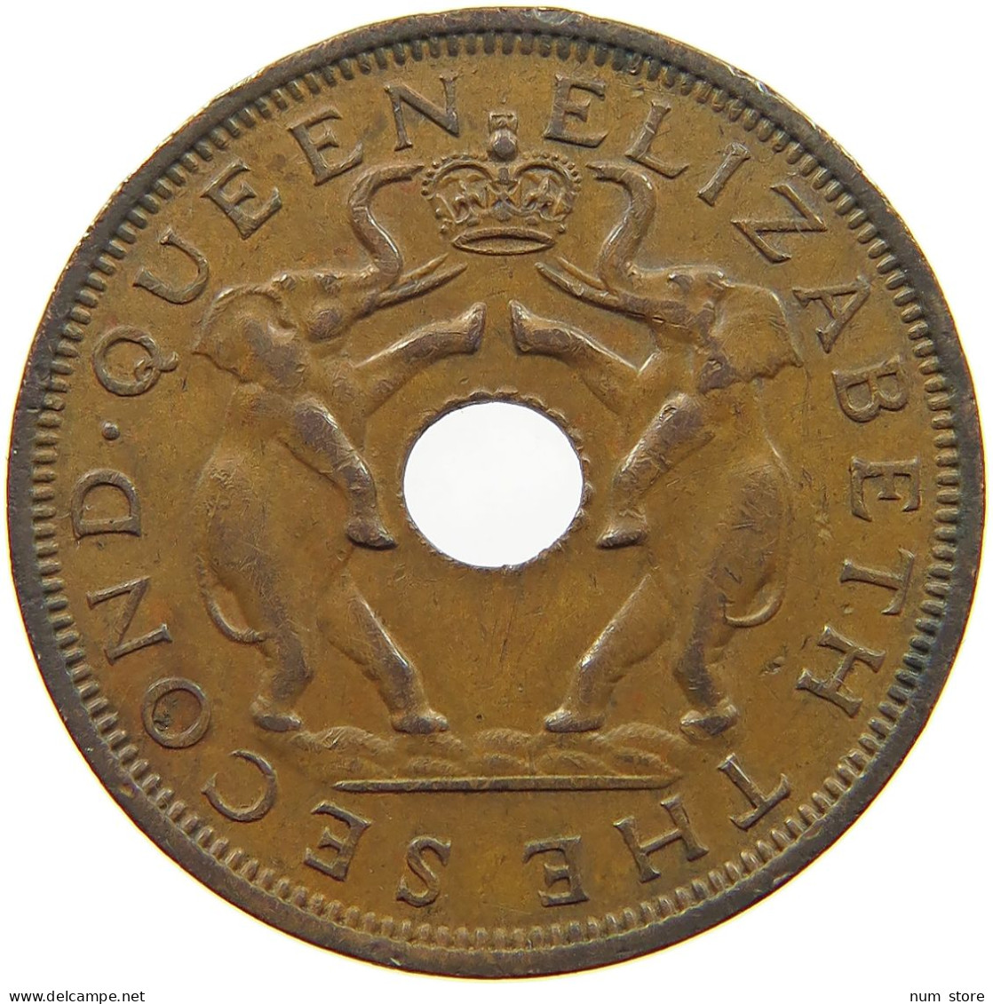 RHODESIA AND NYASALAND PENNY 1962 Elizabeth II. (1952-2022) #a092 0605 - Rhodesië