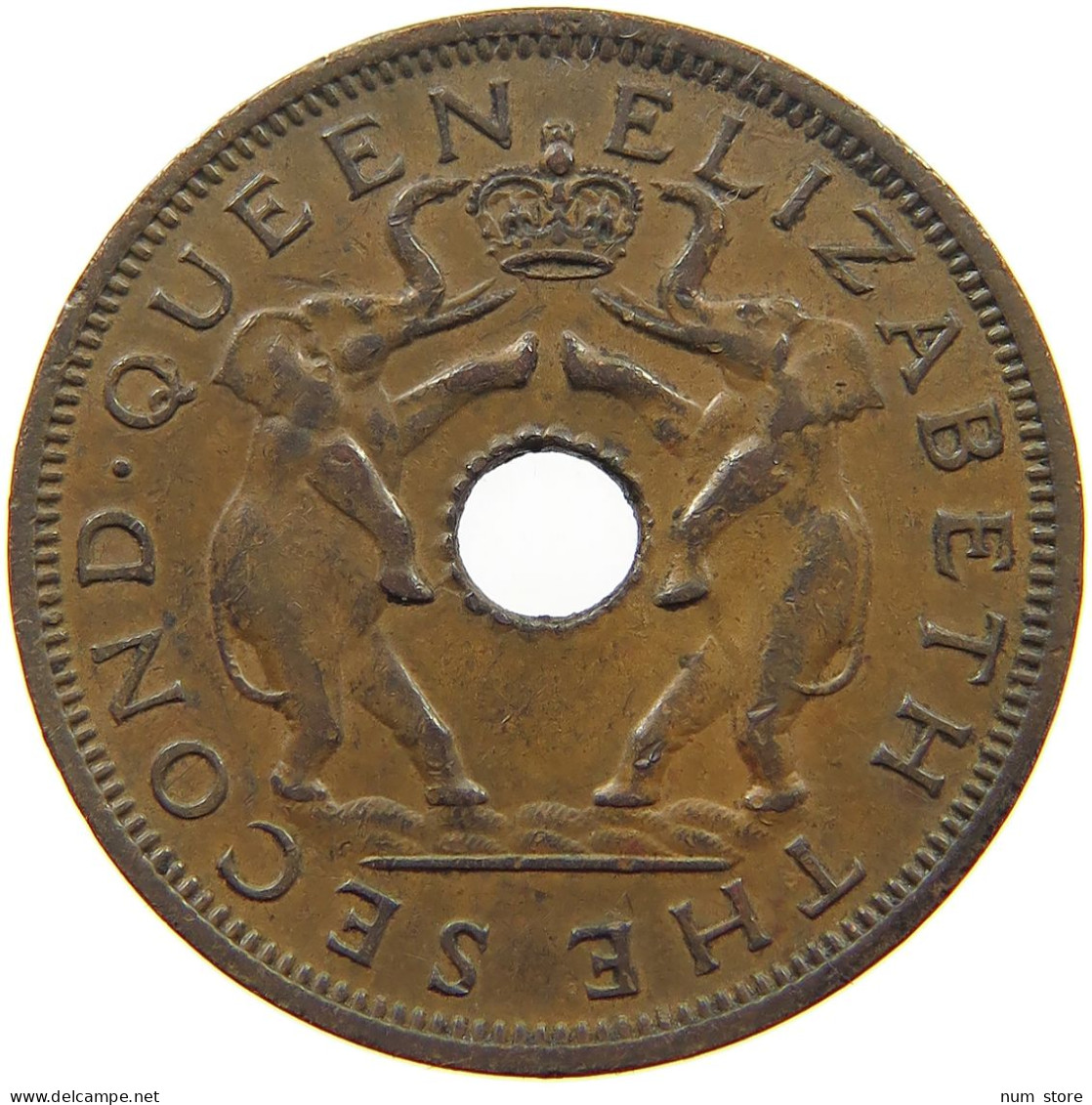 RHODESIA AND NYASALAND PENNY 1963 Elizabeth II. (1952-2022) #a092 0609 - Rhodesia