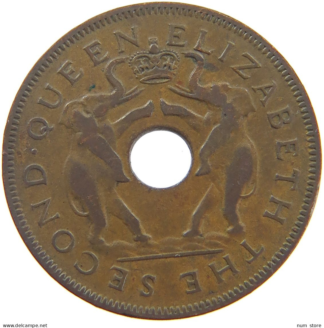 RHODESIA AND NYASALAND PENNY 1956 Elizabeth II. (1952-2022) #c071 0479 - Rhodesien