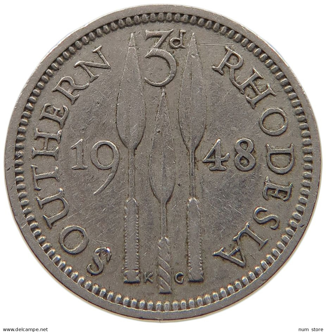 RHODESIA 3 PENCE 1948 George VI. (1936-1952) #c021 0311 - Rhodesia