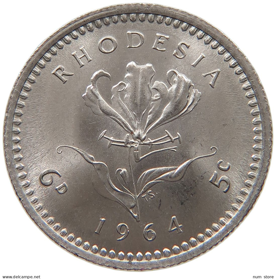 RHODESIA 6 PENCE 1964 Elizabeth II. (1952-2022) #c017 0487 - Rhodésie