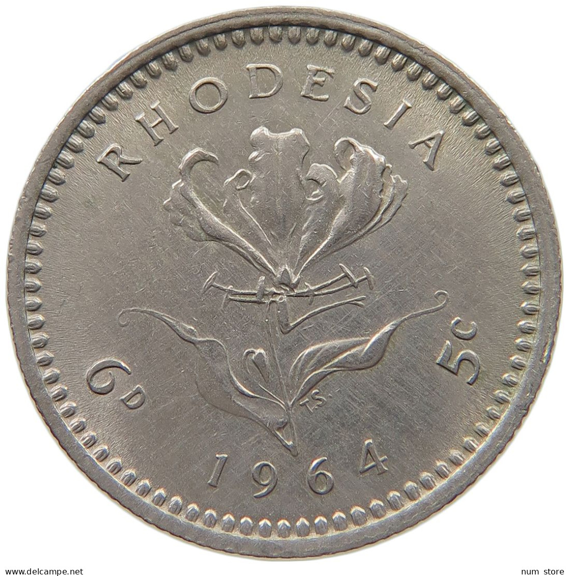 RHODESIA 6 PENCE 1964 Elizabeth II. (1952-2022) #c017 0471 - Rhodesia