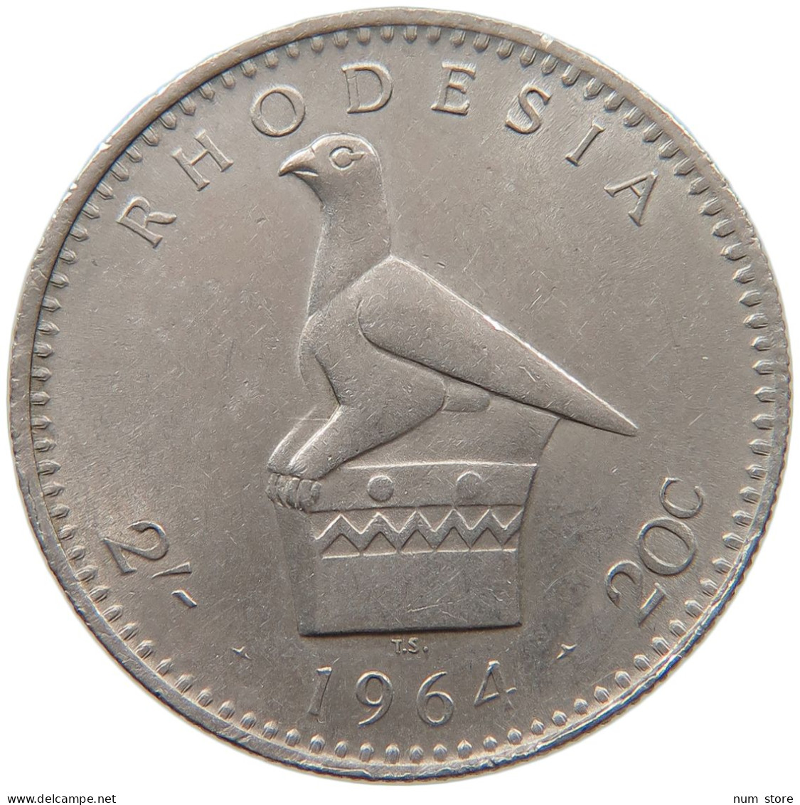 RHODESIA 20 CENTS 1964 Elizabeth II. (1952-2022) #s019 0017 - Rhodesia