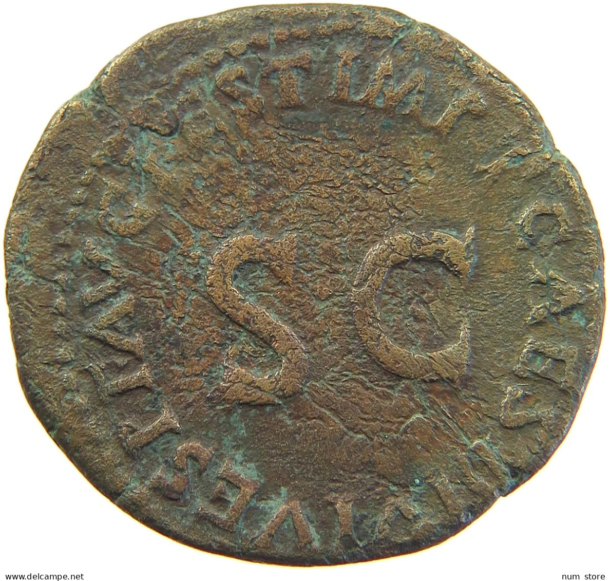 ROME EMPIRE DUPONDIUS  Tiberius (4-37) #c066 0353 - La Dinastía Julio-Claudia (-27 / 69)