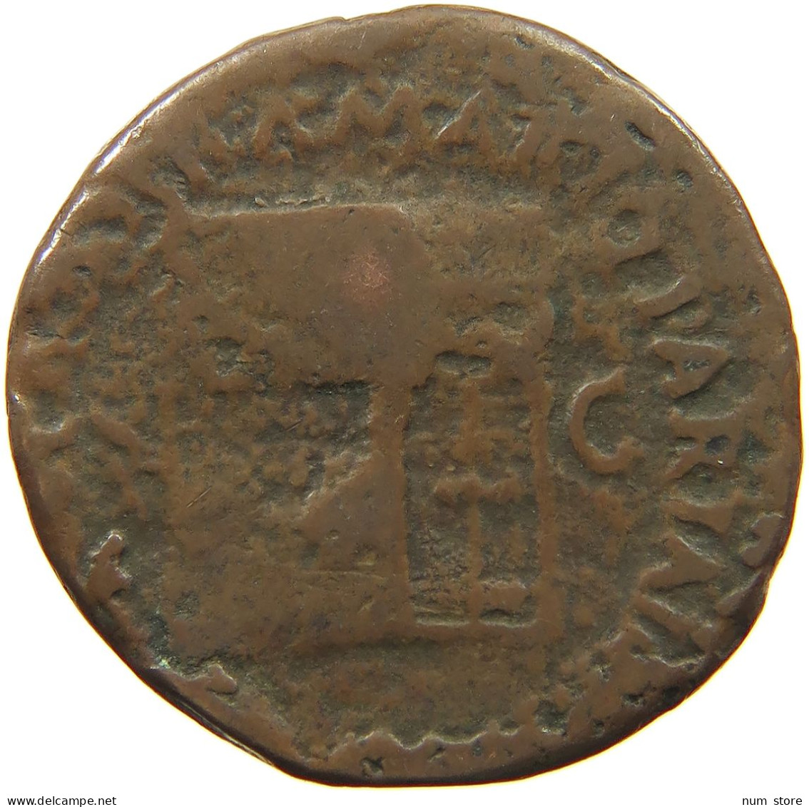 ROME EMPIRE AS  Nero (54-68) JANUS GATE #t141 0115 - The Julio-Claudians (27 BC Tot 69 AD)