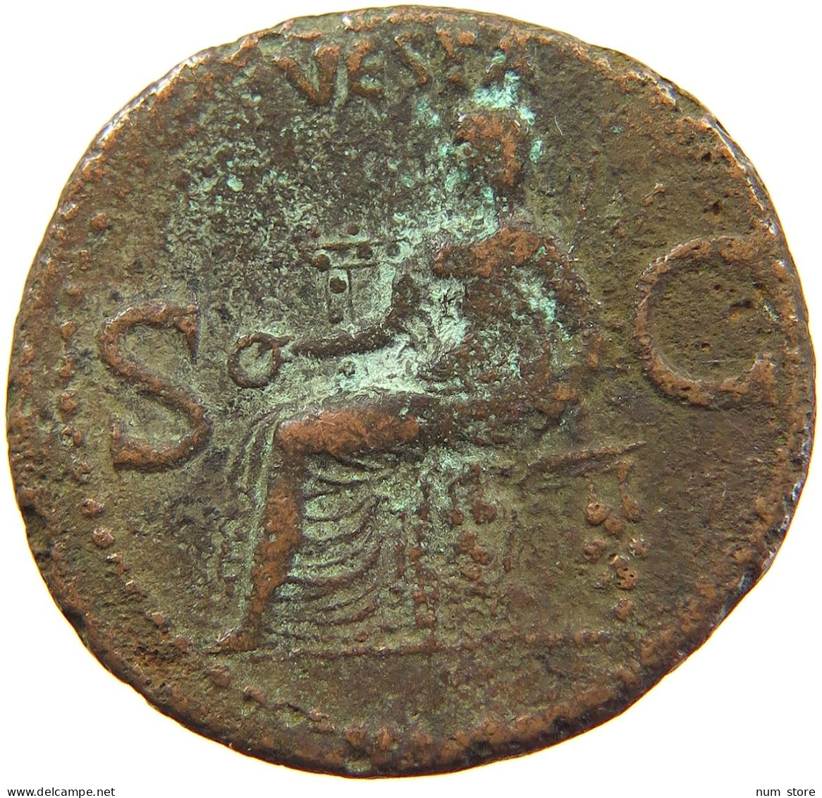 ROME EMPIRE AS  Augustus (27BC-14AD) AS VESTA #t150 0365 - The Julio-Claudians (27 BC Tot 69 AD)