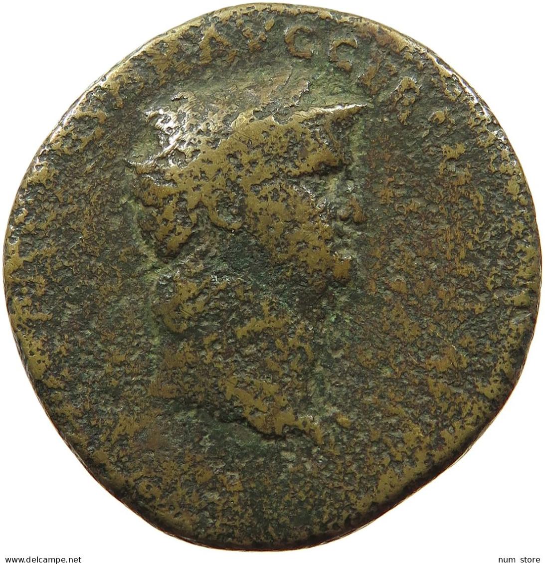 ROME EMPIRE SESTERTIUS  Nero (54-68) SEATED ROMA Victory PARAZONIUM RIC I 275 #t151 0167 - Die Julio-Claudische Dynastie (-27 / 69)