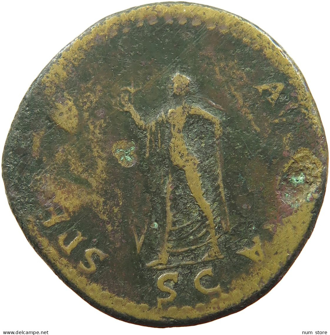 ROME EMPIRE SESTERTIUS  Claudius I. (41-54) SPES AVGVSTA COUNTERMARKED #t151 0159 - Les Julio-Claudiens (-27 à 69)