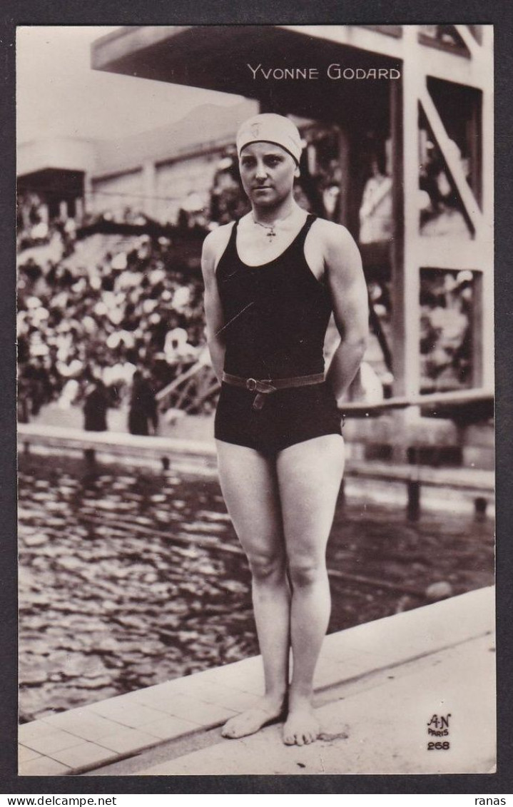 CPA Plongeon Natation Yvonne Godard Non Circulé AN 268 Jeux Olympiques De 1924 Paris - High Diving