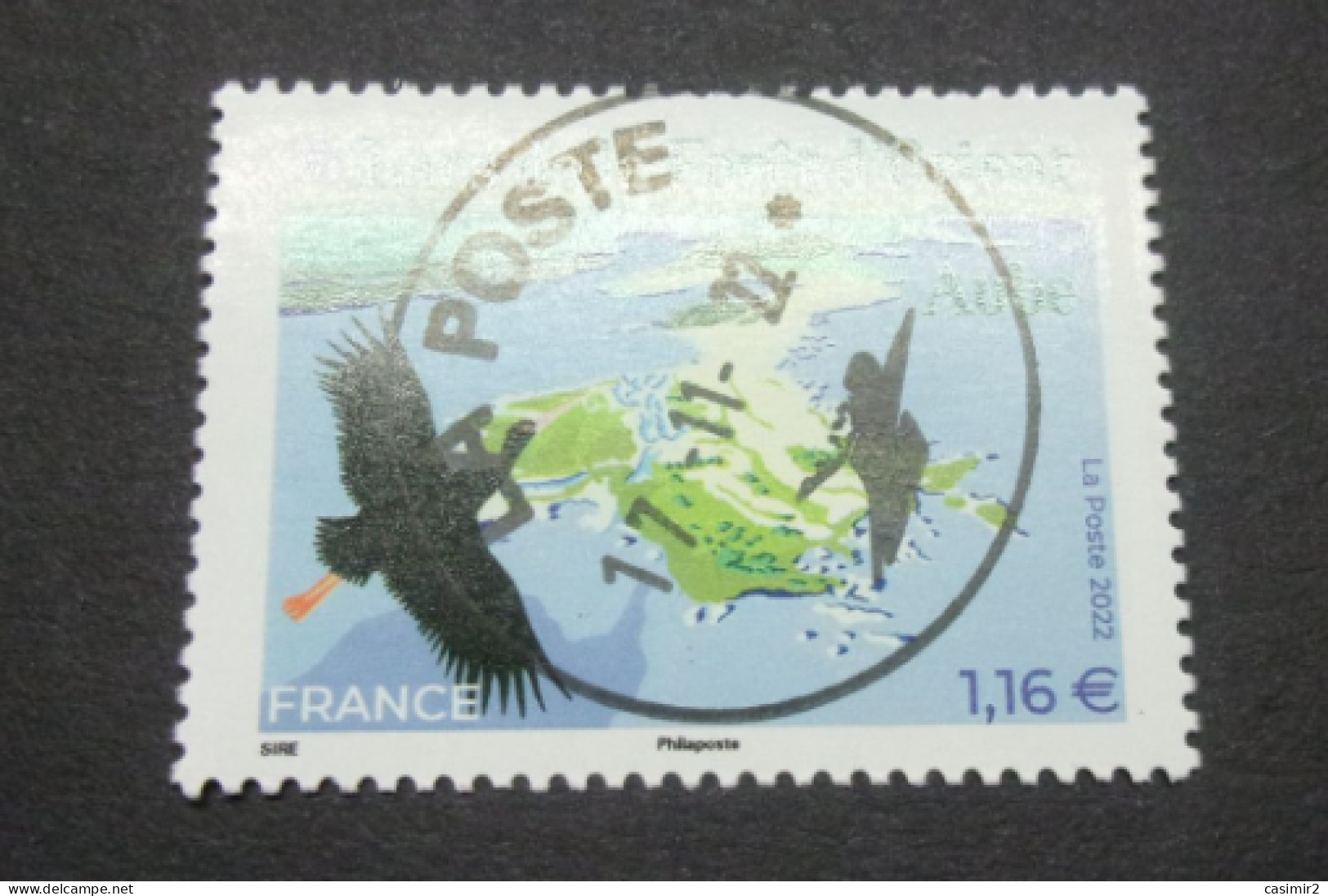 5628 OBLITERATION RONDE  SUR TIMBRE NEUF LAC FORET ORIENT - Usados