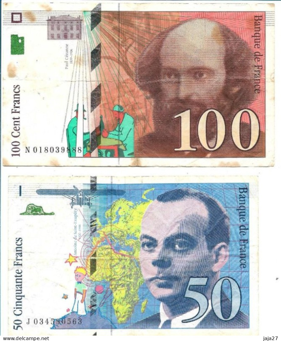 2 Billets De 100f Et De 50 F Annee1997 - Zonder Classificatie