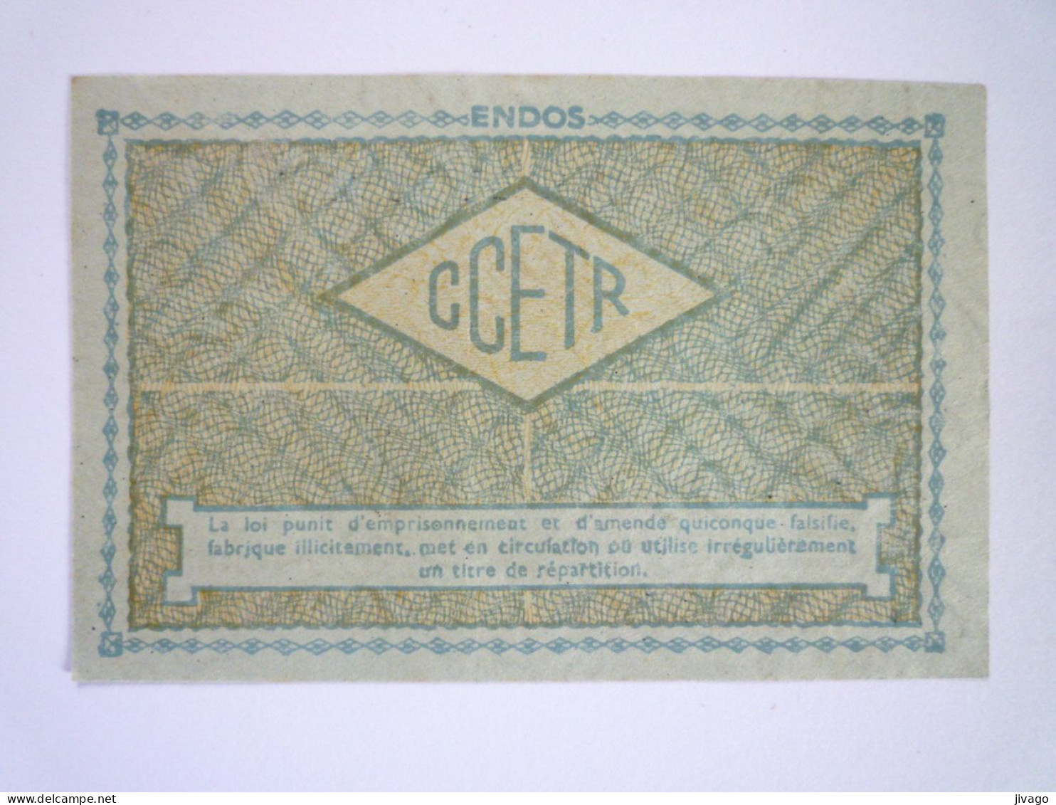 2023 - 2849  RATIONNEMENT  1948  BILLET De 5 KILOS  ACIER ORDINAIRE ET FONTE   XXX - Non Classificati