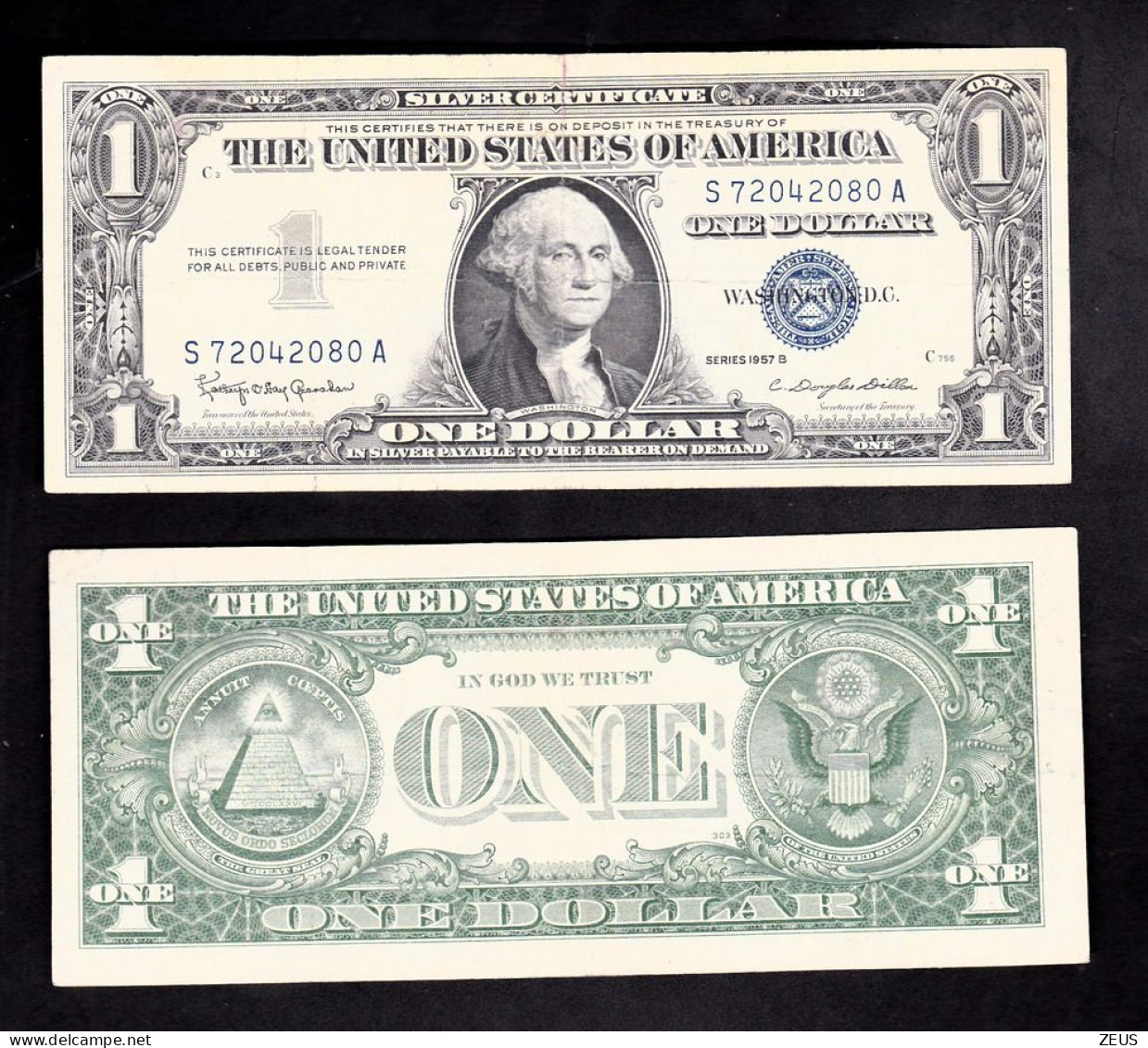 USA 1 DOLLARO 1957  PIK 419B BB - Biglietti Degli Stati Uniti (1928-1953)