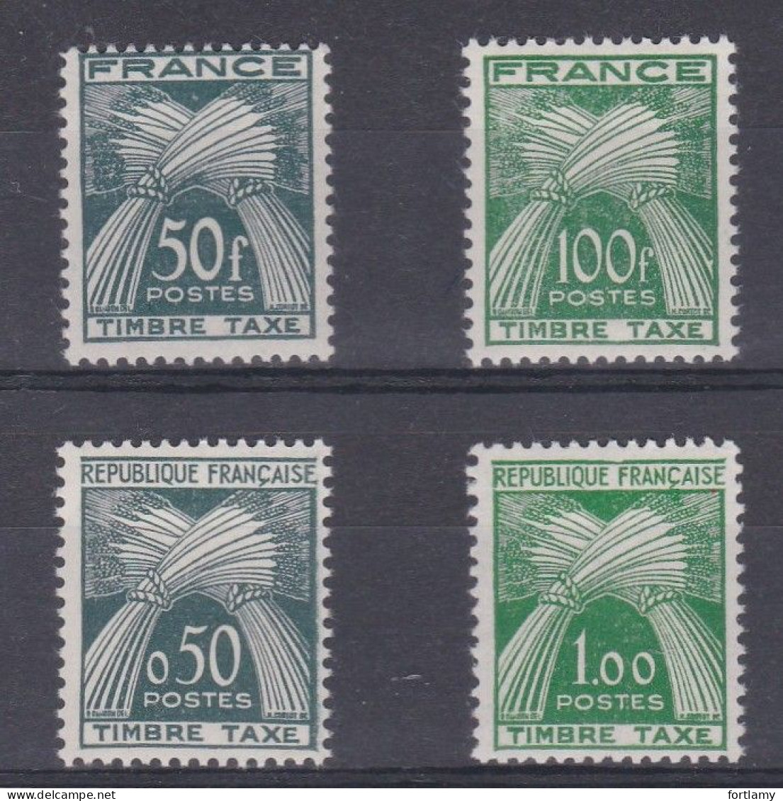 LOT 905 FRANCE  TAXE N° 88-89-93-94  ** - 1960-.... Postfris