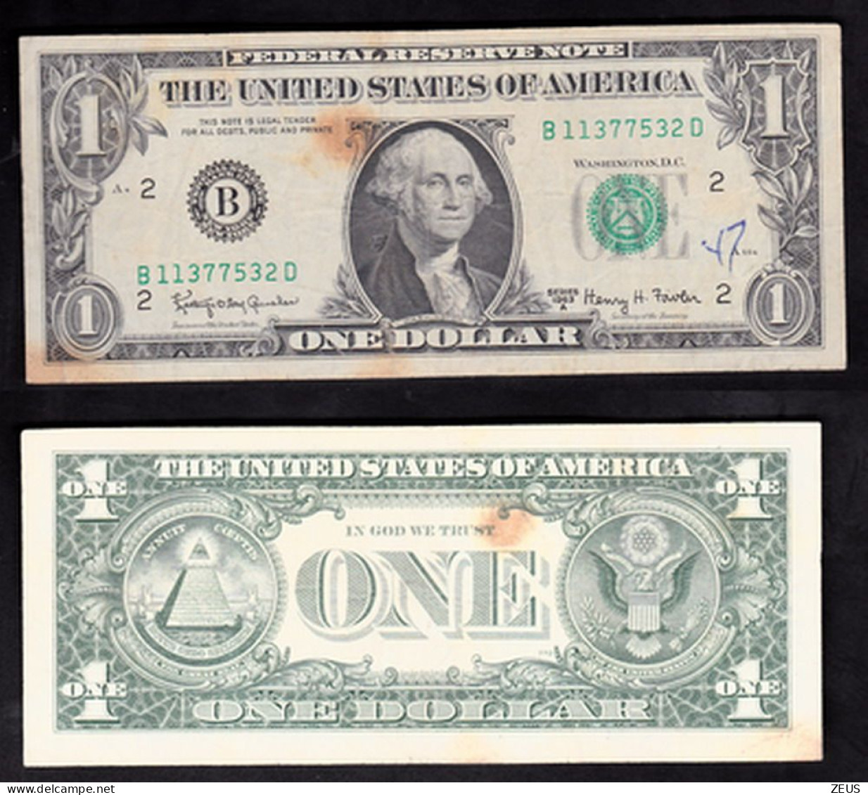 USA 1 DOLLARO 1963  PIK 443B MB - Billetes De Estados Unidos (1928-1953)