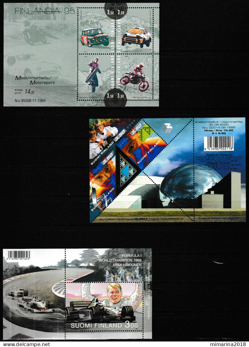 FINLAND  MNH  3 SHEETS - Blocks & Sheetlets