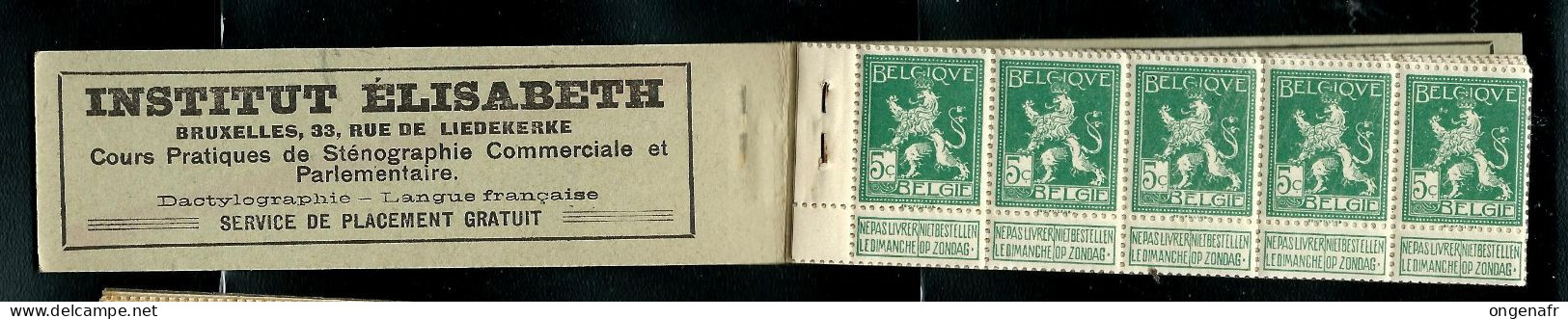 Carnet : N° A 10a ( N° Couverture 161 )  ROTOM ( Courroies ) - Le Zoute - Institut Elisabeth  ) ( état ** ) - 1907-1941 Antichi [A]