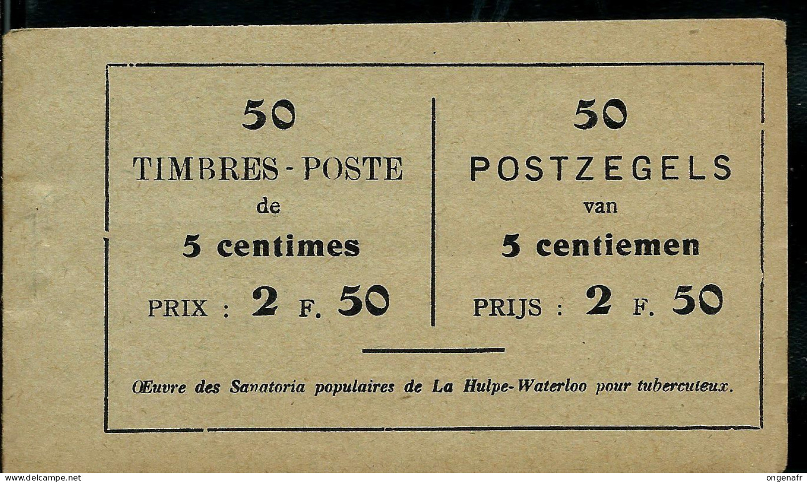 Carnet : N° A 13d (b ) Belle Fraicheur Donc Dernier Volet Timbres à L'envers !!!  état: ** - 1907-1941 Oude [A]