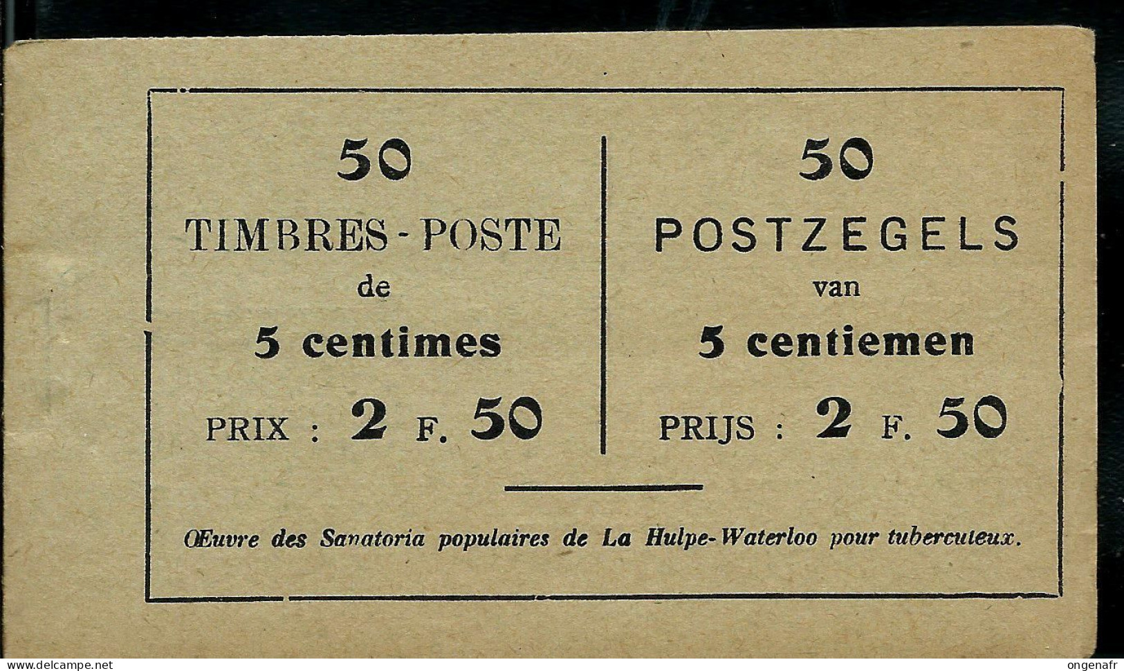 Carnet : N° A 13d (b ) Complet Mais Carton De Couverture  Un Peu Déchiré  -  état: ** - 1907-1941 Alte [A]