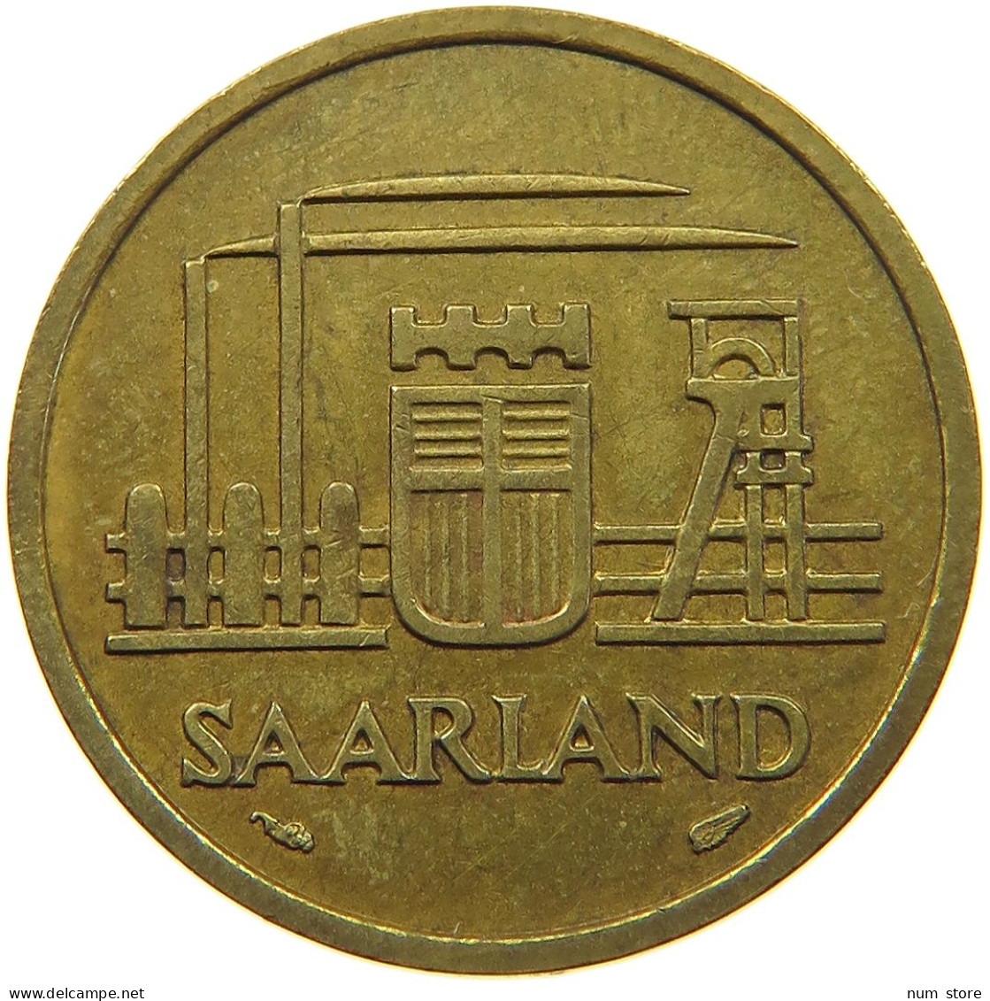 SAARLAND 20 FRANKEN 1954  #a056 0585 - 20 Franchi