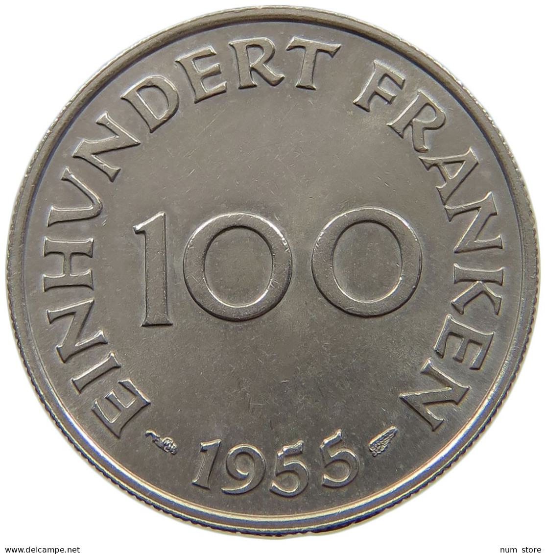 SAARLAND 100 FRANKEN 1955  #a089 0571 - 100 Francos