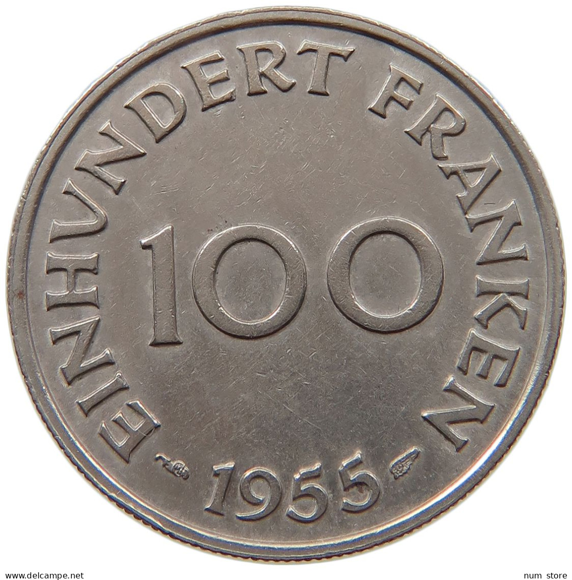 SAARLAND 100 FRANKEN 1955  #c064 0573 - 100 Francos