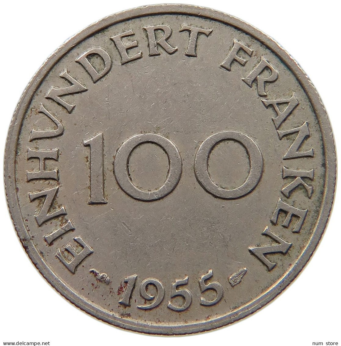 SAARLAND 100 FRANKEN 1955  #c014 0133 - 100 Francos