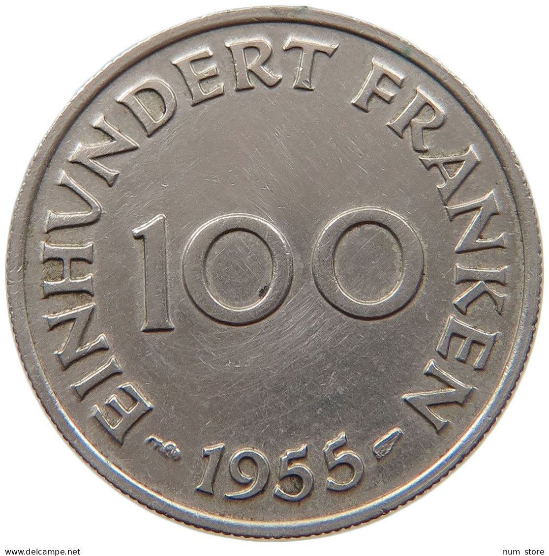 SAARLAND 100 FRANKEN 1955  #c063 0399 - 100 Franchi